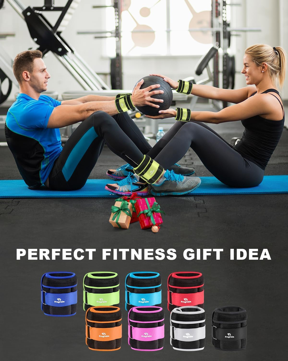Adjustable Ankle Weights (Pair) with Removable Weights – Jogging, Toning & Therapy